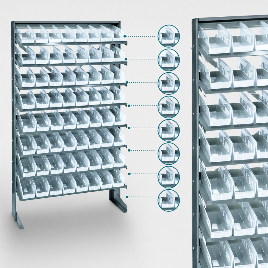 Includes 8 Shelves