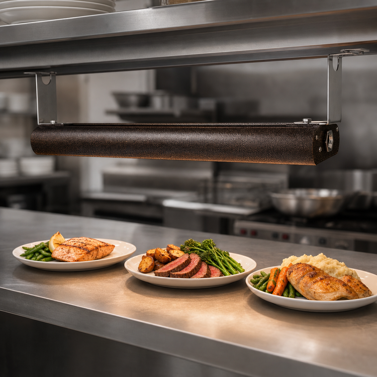 Product image #4 for Vollrath 36-Inch Low Profile Unlighted Strip Heat Lamp, 208V, Copper Vein Powder Coat