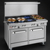 Thumbnail image #4 for Southbend Ultimate 48-Inch Gas Restaurant Range with 4 Burners, 24-Inch Charbroiler, Convection Oven and Cabinet Base