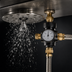 Thumbnail image #4 for Glastender Underbar Rinser Faucet with 6-Inch Stainless Steel Plunger Plate and 30 PSI Water Pressure Regulator