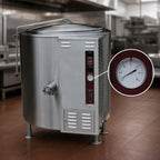 Thumbnail image #4 for Crown GL-40FE 40 Gallon Full-Jacket Gas Stationary Steam Kettle with Tri-Legs