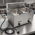 Thumbnail image #5 for Uniworld Countertop Propane Gas Double Deep Fryer with Dual 10-Liter Wells