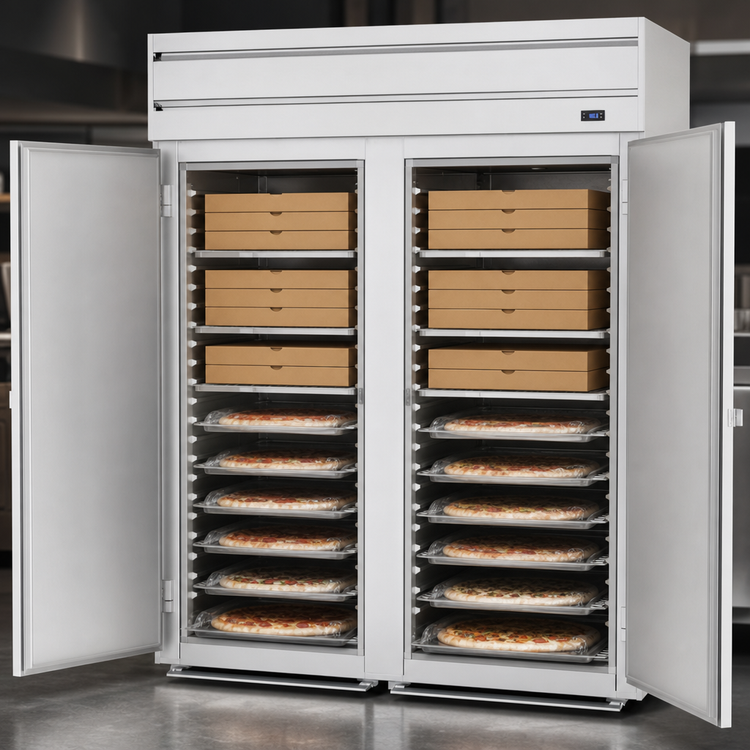 Product image #4 for Beverage-Air P Series Roll-Thru Two-Section Pizza Holding Cabinet, 72.4 Cu. Ft., Stainless Steel Front & Sides