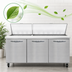 Thumbnail image #4 for Continental Refrigerator SW72N30M 72 Inch Mighty Top 3-Section Sandwich Prep Refrigerator