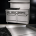Thumbnail image #4 for Southbend S-Series 48-Inch Gas Restaurant Range with 2 Open Burners, 36-Inch Griddle, Standard Oven, and Cabinet Base