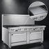 Thumbnail image #4 for Southbend Ultimate 72-Inch Commercial Gas Range with 6 Open Burners, 36-Inch Griddle, and 2 Convection Ovens