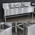 Thumbnail image #4 for Eagle Spec-Bar Four-Compartment Underbar Sink Unit with Left & Right Drainboards, 84-Inch Wide