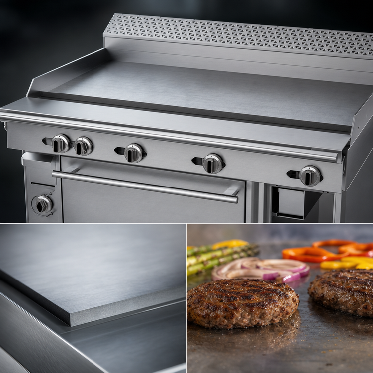 Product image #4 for Garland Cuisine Series Heavy Duty 48-Inch Natural Gas Griddle Top Range with Thermostatic Controls, Standard Oven and Cabinet Base