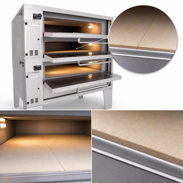 Product image #4 for Bakers Pride Super Deck Series Gas Double-Deck Pizza Deck Oven, 54 x 34-1/2 Inch Bake Deck, Stainless Steel Exterior