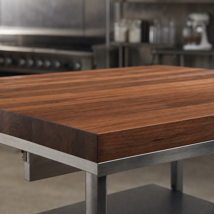 Product image #4 for John Boos Boos Block American Black Walnut Edge Grain Kitchen Countertop, 72 x 36 x 3 Inches