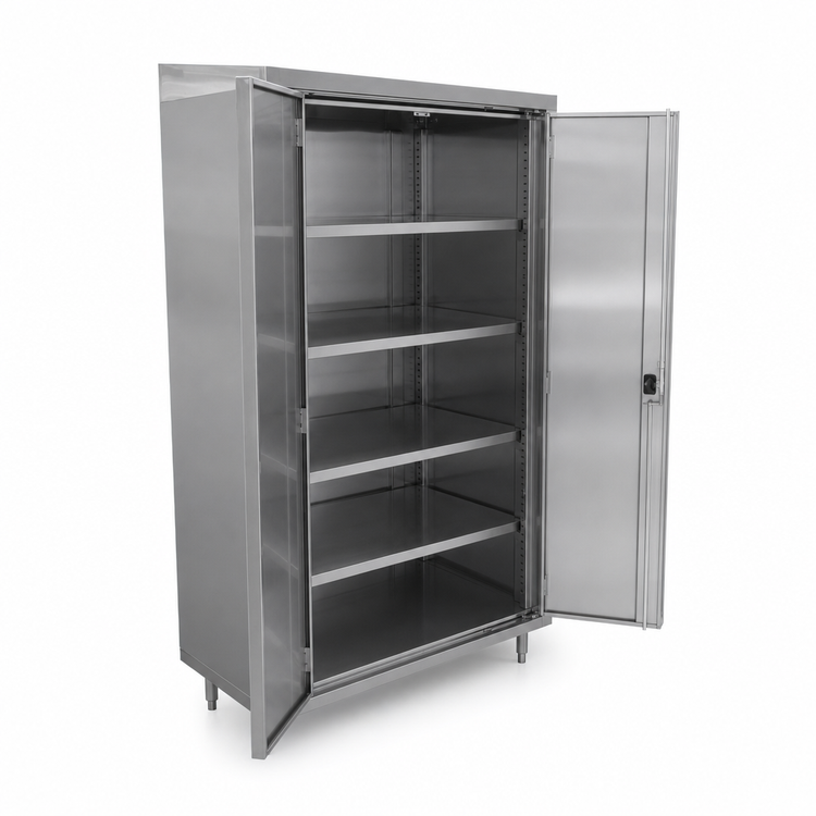 Product image #5 for John Boos Stainless Steel Underbar Storage Cabinet, 36W x 22-1/2D x 84H, 2 Hinged Locking Doors, 4 Adjustable Shelves