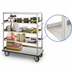 Thumbnail image #4 for FWE Stainless Steel Queen Mary Banquet Cart with 5 Shelves, 62 Inch Wide