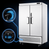Thumbnail image #4 for Everest Refrigeration EBF2-LAB Two-Section Laboratory Freezer, 33 Cu. Ft., Self-Contained Bottom-Mount, Stainless Steel
