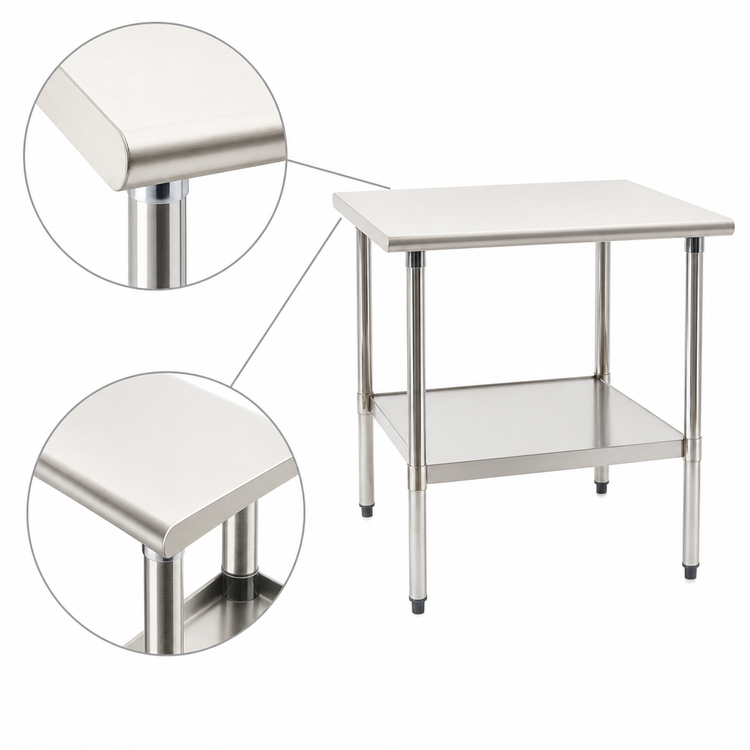 Product image #4 for Deluxe Series Stainless Steel Work Table with Adjustable Undershelf, 108 x 30 Inches