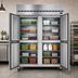 Thumbnail image #4 for Hoshizaki Steelheart Two-Section Reach-In Refrigerator with Half-Height Solid Hinged Doors, 50.37 Cu. Ft., Top-Mounted Self-Contained