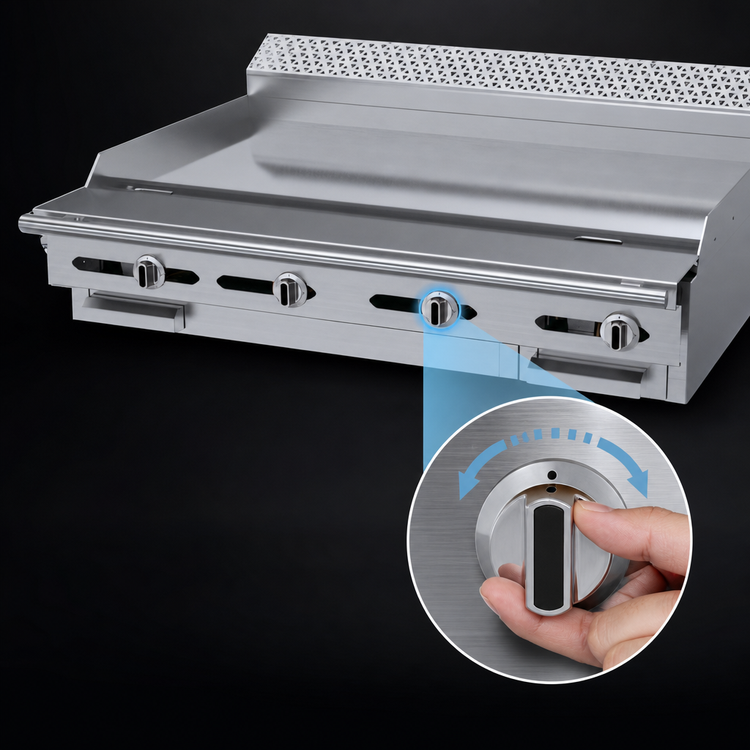 Product image #4 for Garland Cuisine 48-Inch Heavy Duty Gas Griddle Top Range, Modular Top, 1-Inch Steel Plate, 120,000 BTU