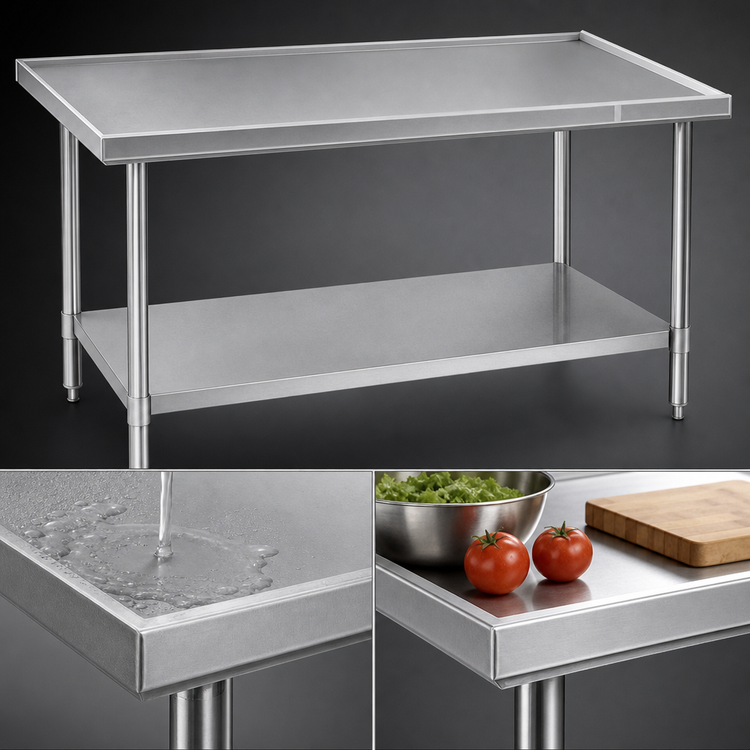 Product image #4 for Eagle Spec-Master Marine Series Stainless Steel Work Table, 84 x 48 Inches