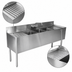 Thumbnail image #4 for CHOICE by Glastender 72-Inch 24-Inch Deep Three-Compartment Underbar Sink Unit with Dual Drainboards and Deck-Mount Faucet