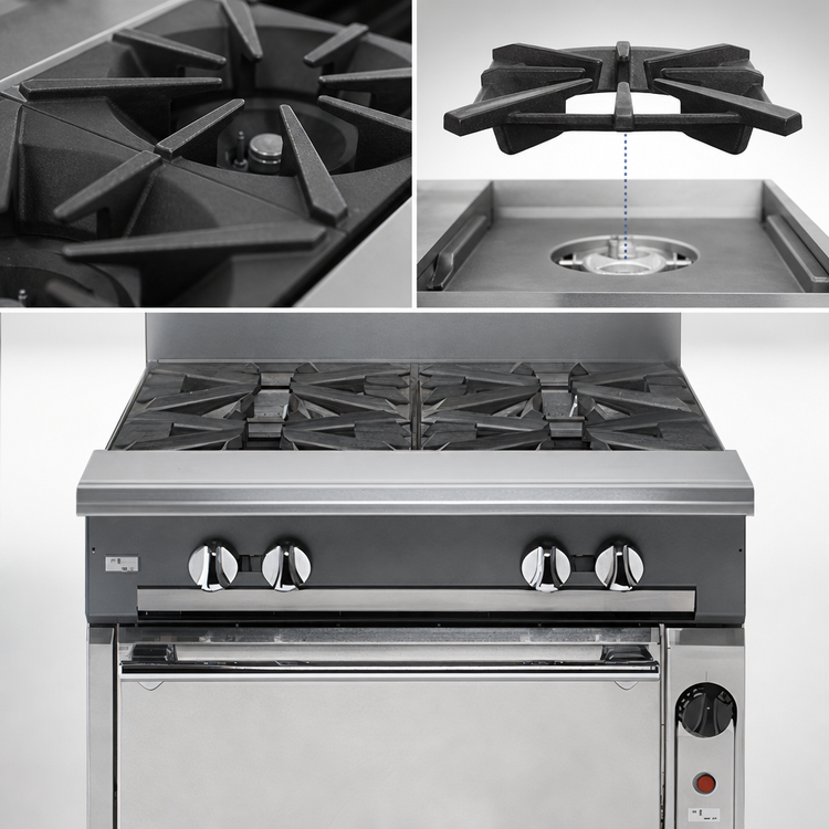 Product image #4 for Vulcan V Series V4B36B 36-Inch Heavy Duty 4-Burner Gas Range with Cabinet Base