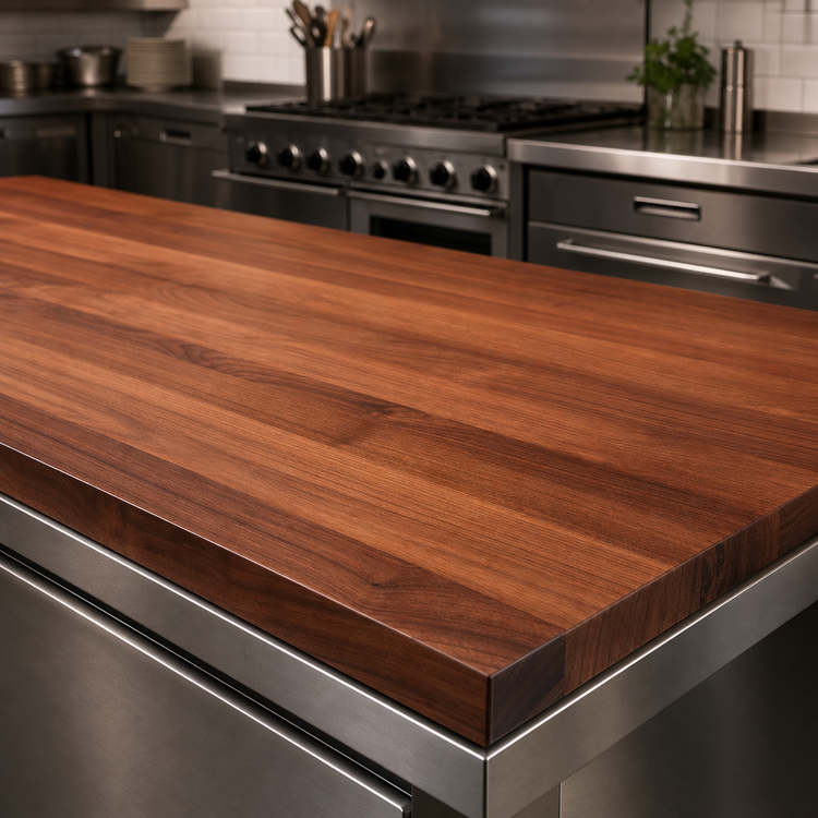 Product image #4 for John Boos Boos Block 72-Inch x 32-Inch x 3-Inch American Black Walnut Wood Countertop