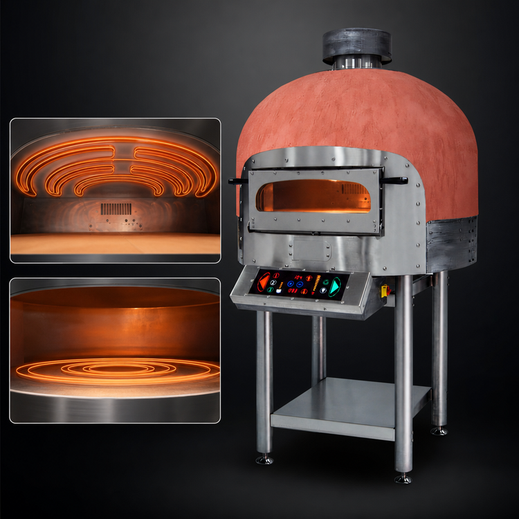 Product image #4 for Rosito Bisani FRV100-CB Electric Rotary Convection Pizza Oven, 39-Inch Round Chamber, 5-Pizza Capacity