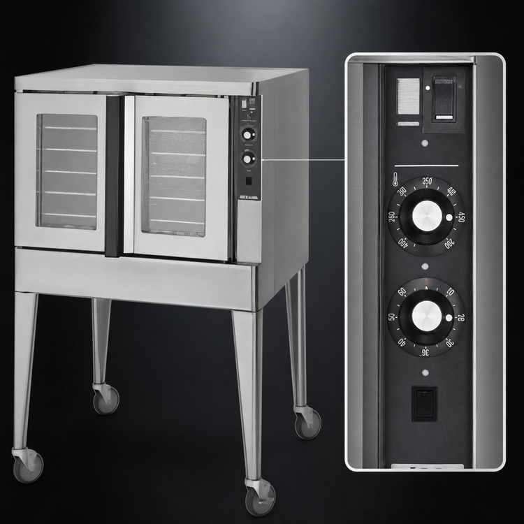Product image #4 for Blodgett Zephaire Series ZEPH-100-E SGL Single-Deck Full-Size Standard-Depth Electric Convection Oven, 5-Pan Capacity