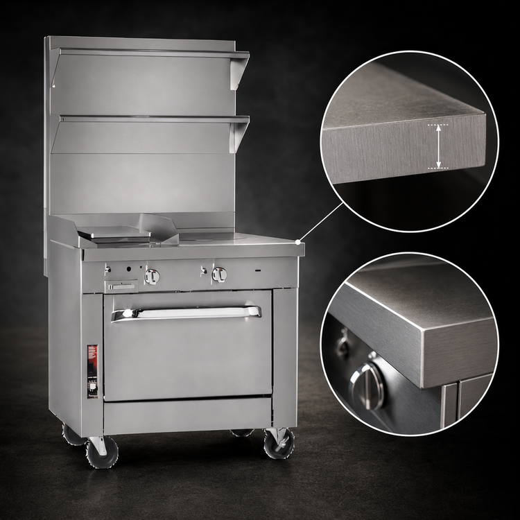 Product image #4 for Southbend Platinum 32-Inch Heavy Duty Gas Range with 16-Inch Hot Top, 16-Inch Griddle, and Standard Oven