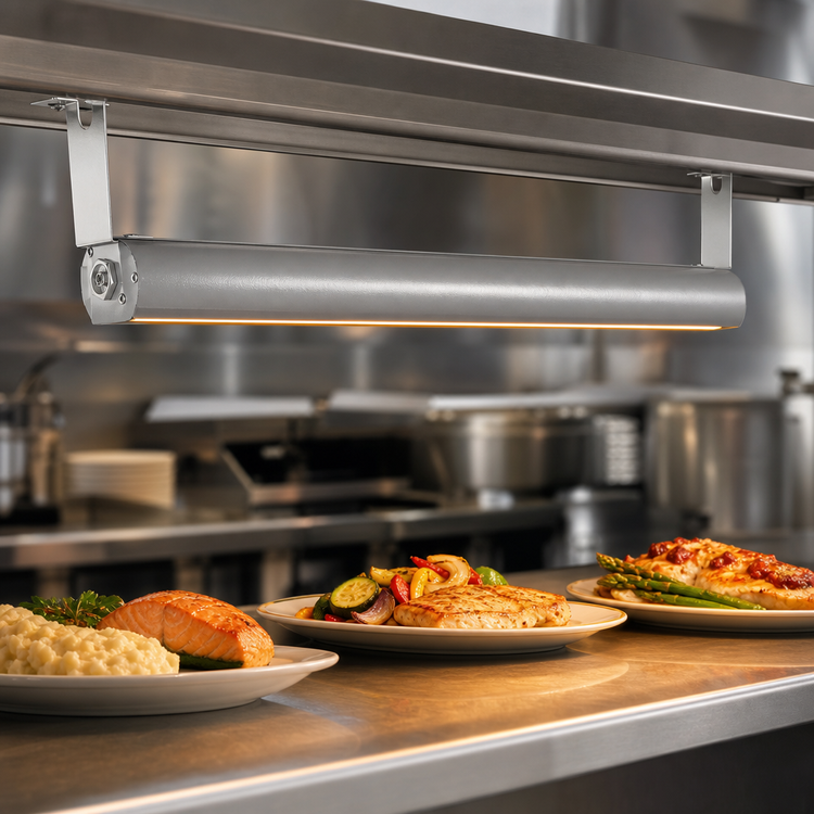 Product image #4 for Vollrath 72-Inch Low Profile Unlighted Strip Heat Lamp with Remote Toggle Switch