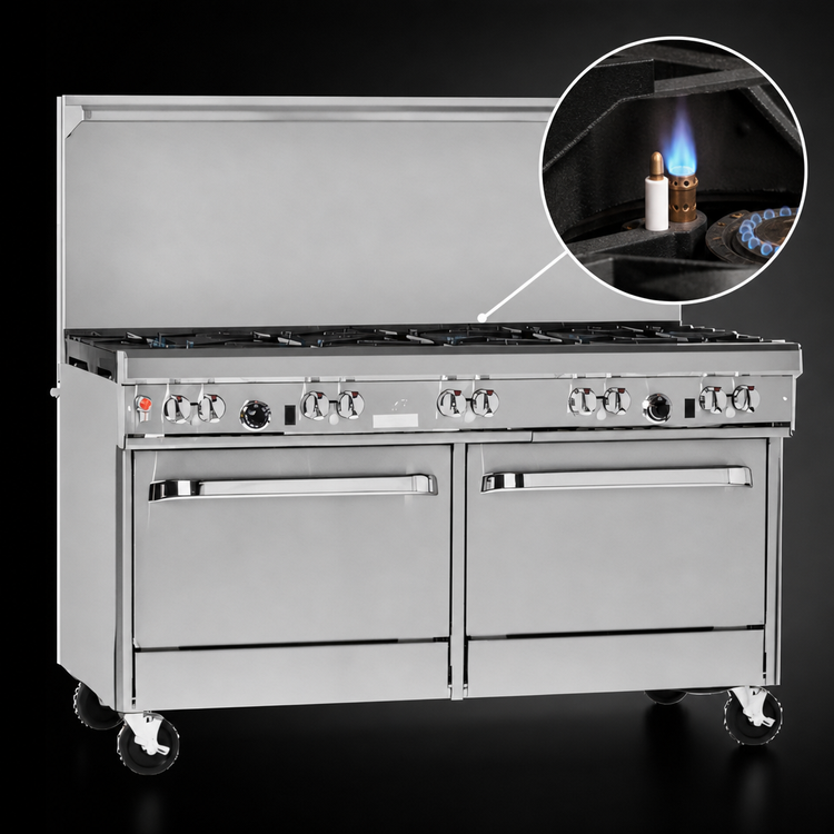 Product image #4 for Southbend Ultimate 60-Inch Gas Restaurant Range with 10 Open Burners, Standard Oven, and Cabinet Base