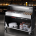 Thumbnail image #4 for Dinex Chest-Style Portable Ice Bar with Stainless Steel Ice Bin, Locking Cabinets and Speedrail, Black Matte