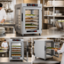 Thumbnail image #4 for Metro HotBlox Wide 8-Pan Pass-Thru Insulated Holding Cabinet, Undercounter, Analog Control, Clear Front and Rear Doors
