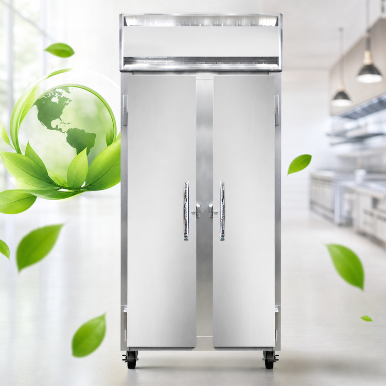 Product image #4 for Continental Refrigerator Slim Line 2FSENSA Two-Section Reach-In Freezer with Stainless Steel Exterior