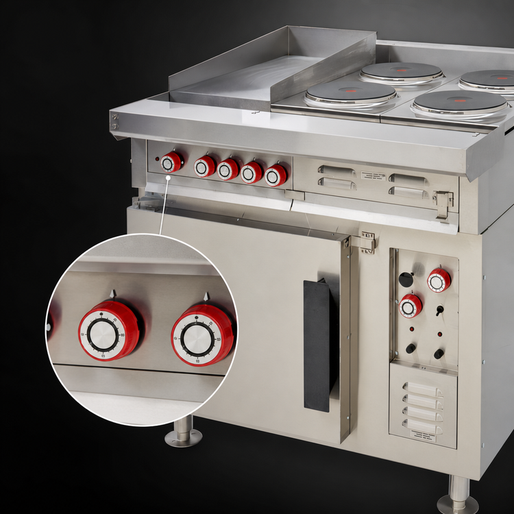 Product image #5 for Lang 36-Inch Heavy Duty Electric Range with 36-Inch Griddle, Convection Oven Base, and Stub Back