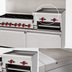 Thumbnail image #4 for American Range AR-8B-24RG-DSB 72-Inch Gas Restaurant Range with 8 Open Burners and 24-Inch Raised Griddle/Broiler