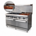 Thumbnail image #4 for IKON Cooking 60-Inch Natural Gas Commercial Range with 6 Burners, 24-Inch Radiant Broiler, and 2 Standard Ovens