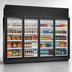Thumbnail image #4 for True 4-Section Medium-Temperature Glass Door Refrigerated Merchandiser, Self-Contained, Black Exterior/White Interior