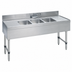Thumbnail image #4 for Advance Tabco Special Value Series 3-Compartment Underbar Sink Unit with Deck-Mount Faucet and Dual Drainboards, 60