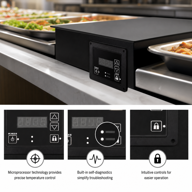 Product image #4 for CookTek Silenzio 15-Inch Square Drop-In Induction Buffet Warmer, 650W