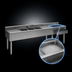 Thumbnail image #4 for Eagle Group 1800 Series 108-Inch Stainless Steel Underbar Combination Unit with 3 Sink Bowls, Ice Bin, and Dual Drainboards