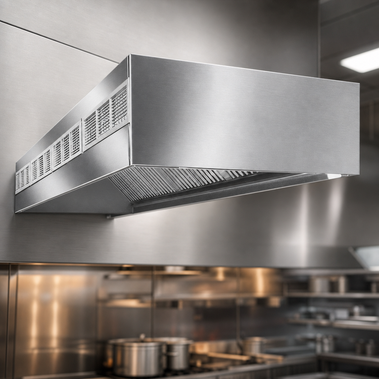 Product image #4 for Eagle SpecAir HEF96-132 Wall Type Front Discharge Make-Up Air Exhaust Hood, 132" Wide