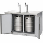 Thumbnail image #4 for Everest Refrigeration EBD2-SS Two-Section Stainless Steel Direct-Draw Keg Refrigerator, 2 Half-Barrel, Dual Towers
