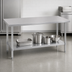 Thumbnail image #4 for Duke Stainless Steel Work Table with Undershelf, 84 x 36 x 36 Inches, No Backsplash