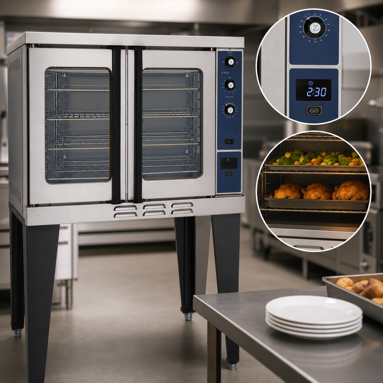 Product image #4 for Duke 613Q-E1XX Single Deck Full-Size Electric Convection Oven with Solid State Controls