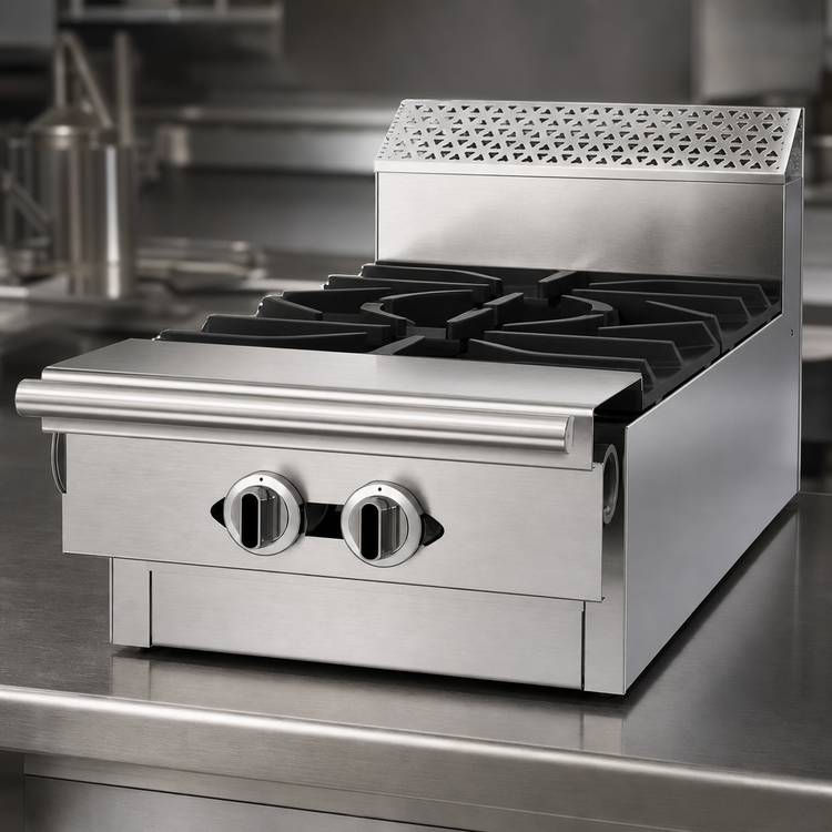 Product image #5 for Garland Cuisine Series Heavy Duty 18-Inch Modular Add-A-Unit Gas Range Top with 2 Open Burners