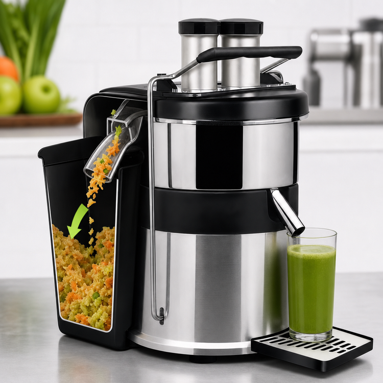 Product image #4 for Ceado ES700 Commercial Countertop Fruit and Vegetable Juicer with Dual Feed Chutes