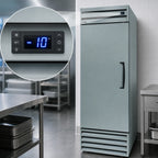 Thumbnail image #4 for Excellence Commercial Products CF-43HC 43 Cu. Ft. Two-Section Upright Reach-In Freezer, Bottom-Mount, Solid Locking Doors