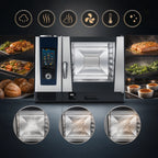 Thumbnail image #4 for RATIONAL Quick Ship ICP 6-FULL NG 208/240 1PH AD-QS Full-Size Natural Gas Countertop Combi Oven, 6 Sheet Pan Capacity