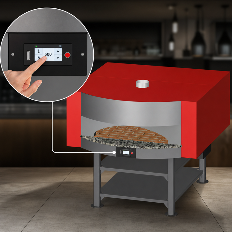 Product image #4 for Marra Forni Square Gas-Fired Brick Deck Pizza Oven with Stand, 71 x 59 Inches