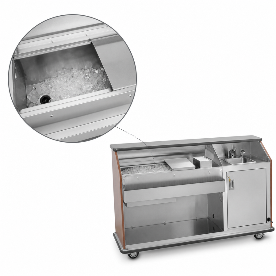 60-Lb Ice Bin With Drain