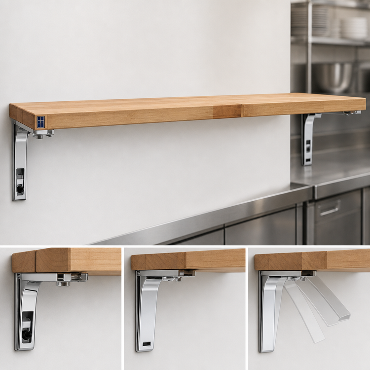 Product image #4 for Eagle Group Laminated Hardwood Cutting Board with Drop Brackets, 79 x 8 Inch